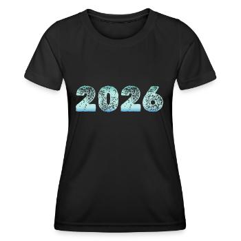 Eiskalt 2026 - Frauen Funktions-T-Shirt - Schwarz - Vorne - AI Model Female 172 light (172cm)