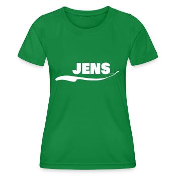 Jens comme prénom - T-shirt sport Femme - vert - Devant - AI Model Female 172 dark (172cm)