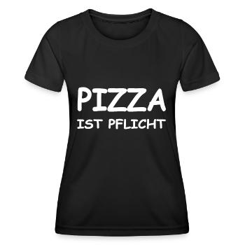Pizza - Frauen Funktions-T-Shirt - Schwarz - Vorne - AI Model Female 172 light (172cm)