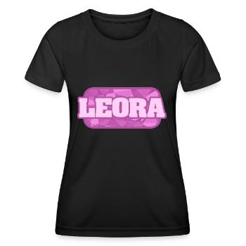 Leora als Gesundheit - Frauen Funktions-T-Shirt - Schwarz - Vorne - AI Model Female 172 light (172cm)