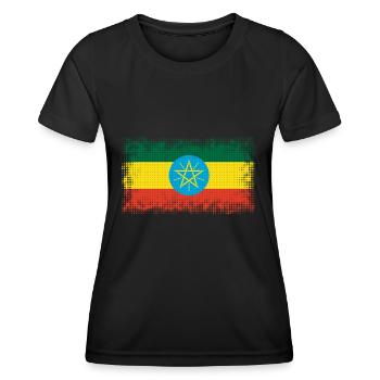 Éthiopie - T-shirt sport Femme - noir - Devant - AI Model Female 172 light (172cm)