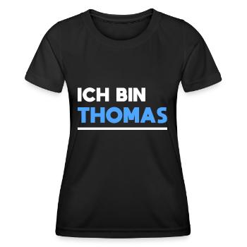 Thomas Name Spruch für stolze Thomas - Frauen Funktions-T-Shirt - Schwarz - Vorne - AI Model Female 172 light (172cm)