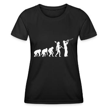 Posaunist Posaunist Evolution Marching Band - Frauen Funktions-T-Shirt - Schwarz - Vorne - AI Model Female 172 light (172cm)
