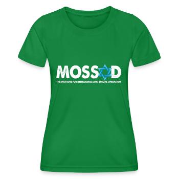 Mossad - L’Institut du renseignement - T-shirt sport Femme - vert - Devant - AI Model Female 172 dark (172cm)