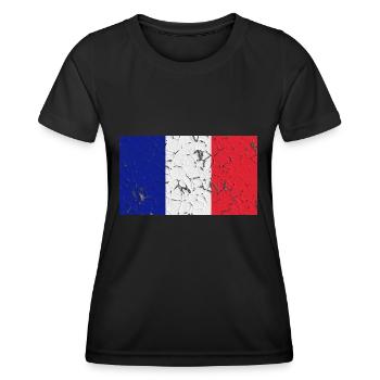 Frankreich - Frauen Funktions-T-Shirt - Schwarz - Vorne - AI Model Female 172 light (172cm)