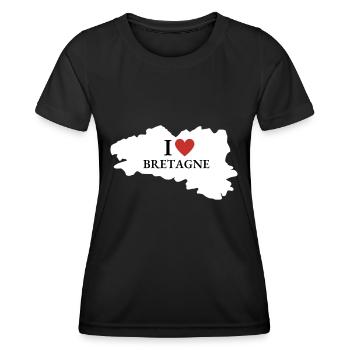 I like brittany breizh Brittany Breton Bretons - Women's Functional T-Shirt - black - Front - AI Model Female 172 light (172cm)