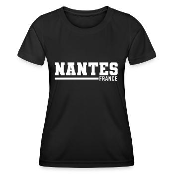 Nantes | Frankreich - Frauen Funktions-T-Shirt - Schwarz - Vorne - AI Model Female 172 light (172cm)
