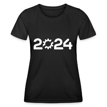 2024 - Women's Functional T-Shirt - black - Front - AI Model Female 172 light (172cm)