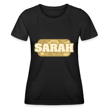 Santé Sarah - T-shirt sport Femme - noir - Devant - AI Model Female 172 light (172cm)