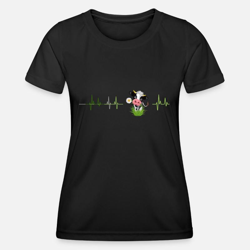 Cow frequency - Women's Functional T-Shirt - black