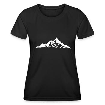 Berg Berge - Frauen Funktions-T-Shirt - Schwarz - Vorne - AI Model Female 172 light (172cm)