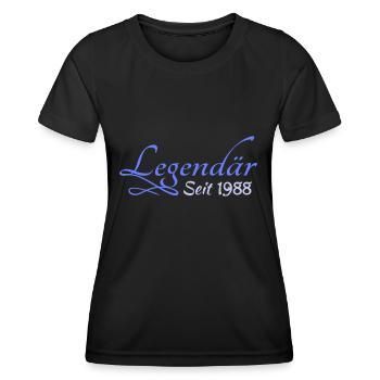 1988 - Women's Functional T-Shirt - black - Front - AI Model Female 172 light (172cm)