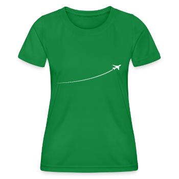Avion minimaliste - T-shirt sport Femme - vert - Devant - AI Model Female 172 dark (172cm)