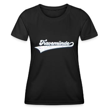 TRAVEMÜNDE URLAUB OSTSEE - Frauen Funktions-T-Shirt - Schwarz - Vorne - AI Model Female 172 light (172cm)