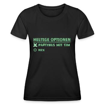 tim - Frauen Funktions-T-Shirt - Schwarz - Vorne - AI Model Female 172 light (172cm)