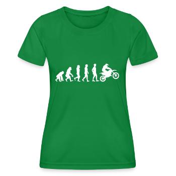 Motocross motorrad evolution weiß - Frauen Funktions-T-Shirt - Kelly Green - Vorne - AI Model Female 172 dark (172cm)