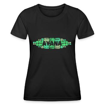 Ayana en tant que mère - T-shirt sport Femme - noir - Devant - AI Model Female 172 light (172cm)
