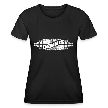 Cadeau pour Dennis - T-shirt sport Femme - noir - Devant - AI Model Female 172 light (172cm)