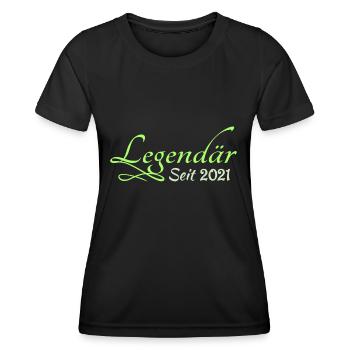 2021 - Frauen Funktions-T-Shirt - Schwarz - Vorne - AI Model Female 172 light (172cm)
