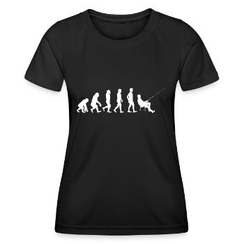 Angler Evolution weiß - Frauen Funktions-T-Shirt - Schwarz - Vorne - AI Model Female 172 light (172cm)