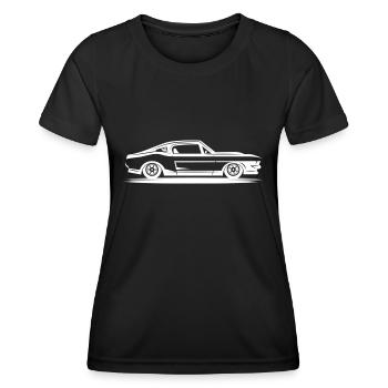 Car Dad Classic Car Lover American Muscle Car Mech - T-shirt sport Femme - noir - Devant - AI Model Female 172 light (172cm)