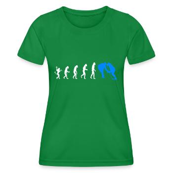 Eishockey Evolution Hockey Geschnenkidee - Frauen Funktions-T-Shirt - Kelly Green - Vorne - AI Model Female 172 dark (172cm)