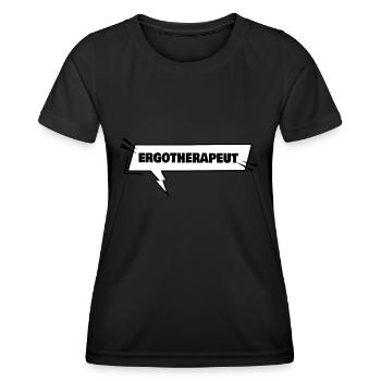 Formation Ergothérapeute - T-shirt sport Femme - noir - Devant - AI Model Female 172 light (172cm)