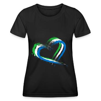 Sierra Leone - Frauen Funktions-T-Shirt - Schwarz - Vorne - AI Model Female 172 light (172cm)