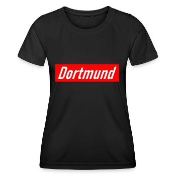 Dortmund - Slogan - Deutschland - Germany - Frauen Funktions-T-Shirt - Schwarz - Vorne - AI Model Female 172 light (172cm)