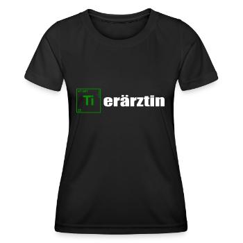 Tierärztin white - Frauen Funktions-T-Shirt - Schwarz - Vorne - AI Model Female 172 light (172cm)