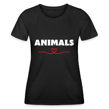 Animaux que les animaux adorent - T-shirt sport Femme - noir - Devant - AI Model Female 172 light (172cm)