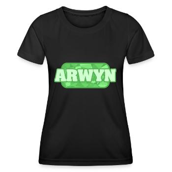 Gesundheit Arwyn - Frauen Funktions-T-Shirt - Schwarz - Vorne - AI Model Female 172 light (172cm)