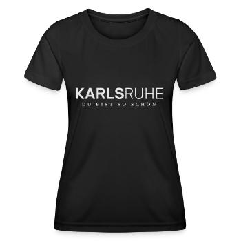 Karlsruhe du bist so schön - Frauen Funktions-T-Shirt - Schwarz - Vorne - AI Model Female 172 light (172cm)