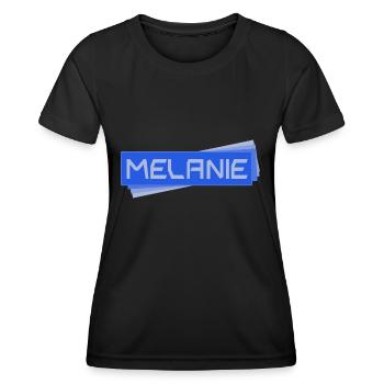 Melanie as MELANIE - Women's Functional T-Shirt - black - Front - AI Model Female 172 light (172cm)