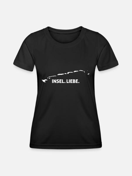 Insel. Liebe. - Frauen Funktions-T-Shirt - Schwarz