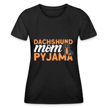 Dackel Dackel Dackel Mama Dackel Haustier - Frauen Funktions-T-Shirt - Schwarz - Vorne - AI Model Female 172 light (172cm)