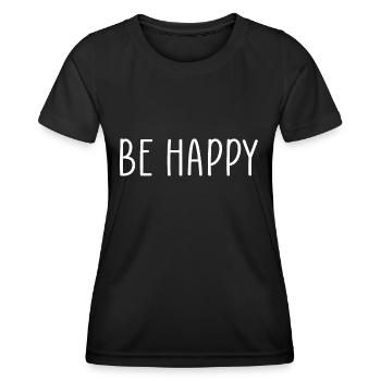 Sois heureux - T-shirt sport Femme - noir - Devant - AI Model Female 172 light (172cm)