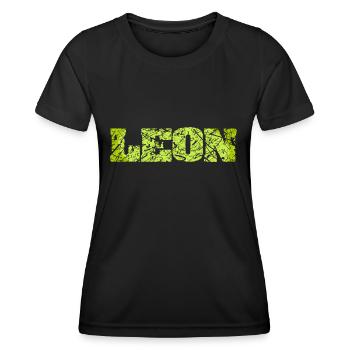 Geschenkidee Leon - Frauen Funktions-T-Shirt - Schwarz - Vorne - AI Model Female 172 light (172cm)