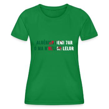Algérien demi har o manwelich lelor-cadeau Algérie - T-shirt sport Femme - vert - Devant - AI Model Female 172 dark (172cm)