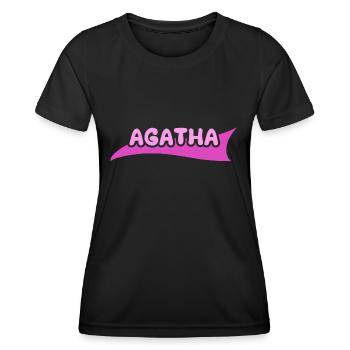 Geschenk für Agatha - Frauen Funktions-T-Shirt - Schwarz - Vorne - AI Model Female 172 light (172cm)