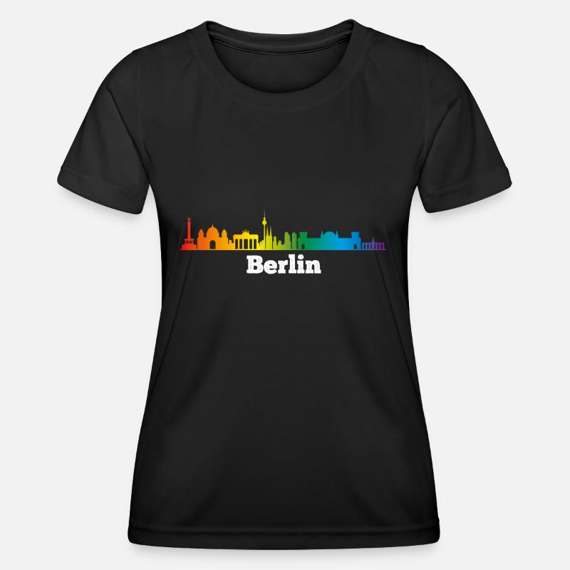 Skyline Berlin, LGBT - Women's Functional T-Shirt - black