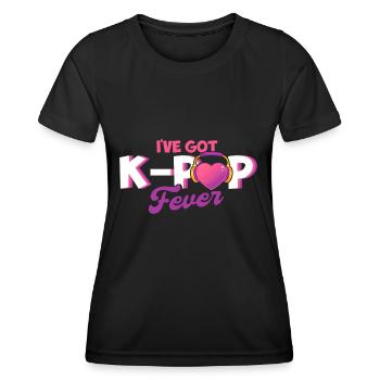 K-Pop Fan K-Pop Marchandise K-Pop Cadeau K-Pop - T-shirt sport Femme - noir - Devant - AI Model Female 172 light (172cm)