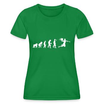 Handball Evolution Geschenkidee - Frauen Funktions-T-Shirt - Kelly Green - Vorne - AI Model Female 172 dark (172cm)