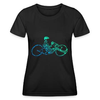 Handbike - Frauen Funktions-T-Shirt - Schwarz - Vorne - AI Model Female 172 light (172cm)