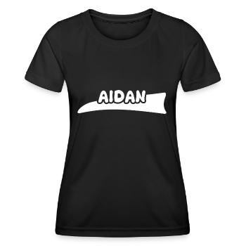Geschenk für Aidan - Frauen Funktions-T-Shirt - Schwarz - Vorne - AI Model Female 172 light (172cm)