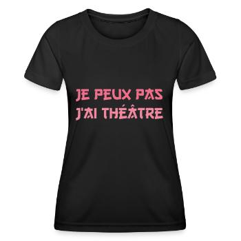 Ich kann kein Theater haben - Frauen Funktions-T-Shirt - Schwarz - Vorne - AI Model Female 172 light (172cm)
