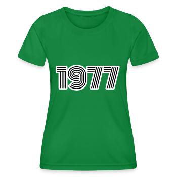 1977 - Frauen Funktions-T-Shirt - Kelly Green - Vorne - AI Model Female 172 dark (172cm)