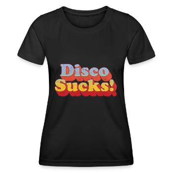 Disco Sucks retro - Frauen Funktions-T-Shirt - Schwarz - Vorne - AI Model Female 172 light (172cm)