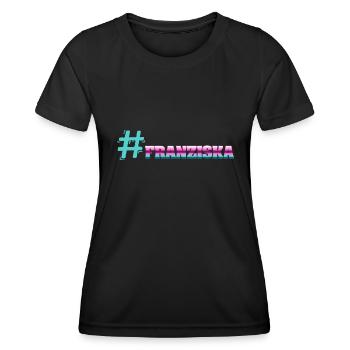 Cooler Franziska - Frauen Funktions-T-Shirt - Schwarz - Vorne - AI Model Female 172 light (172cm)