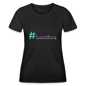 luxemburg - Frauen Funktions-T-Shirt - Schwarz - Vorne - AI Model Female 172 light (172cm)